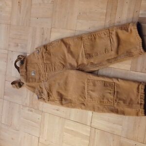 Carhartt flannel lined overalls children size 3T